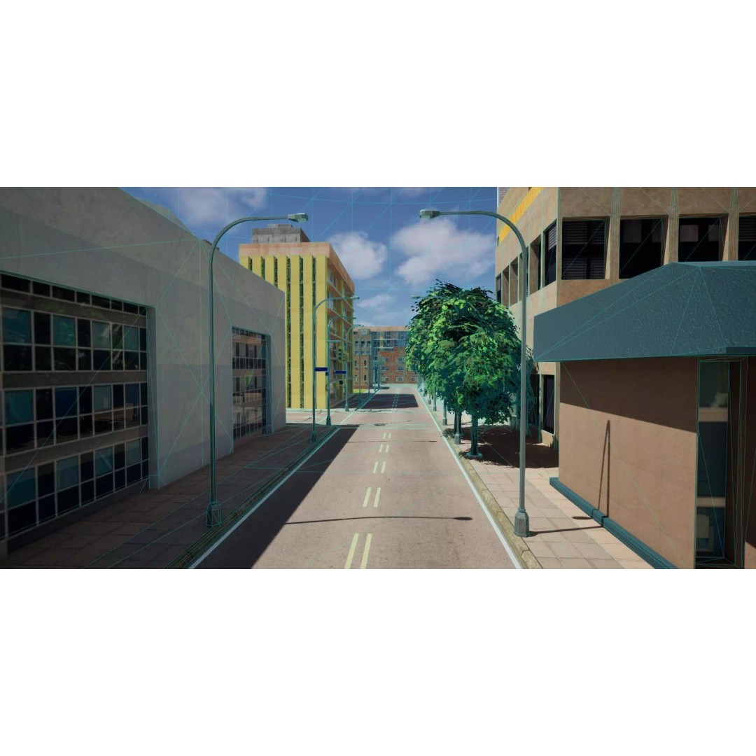 Complete Downtown City 3D Model – Low Poly Game Asset, Unreal Engine - View 48