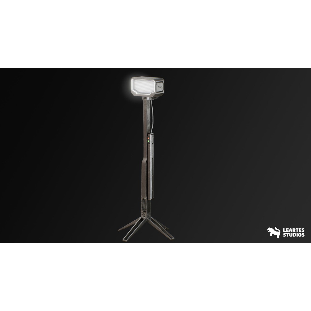 Cyberpunk Street Lights 3D Model – Low Poly Game Ready Asset, FBX - View 13