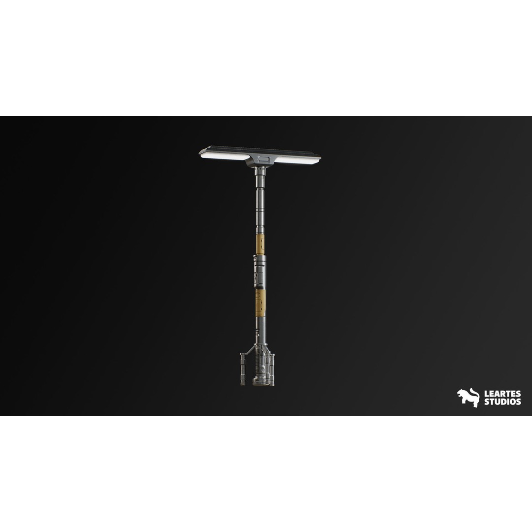 Cyberpunk Street Lights 3D Model – Low Poly Game Ready Asset, FBX - View 15