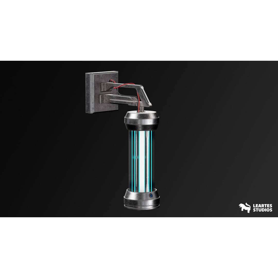 Cyberpunk Street Lights 3D Model – Low Poly Game Ready Asset, FBX - View 17