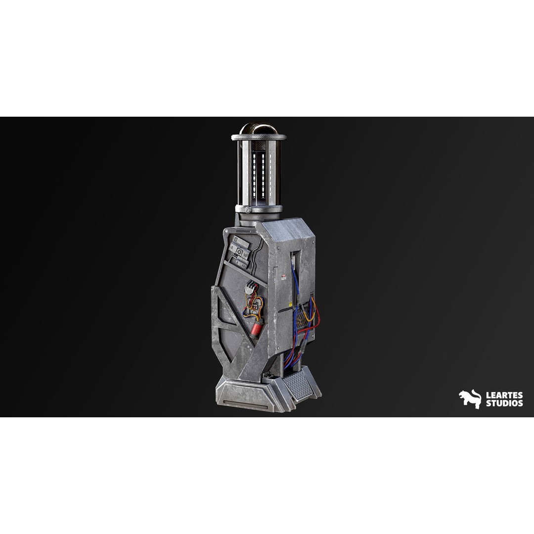 Cyberpunk Street Lights 3D Model – Low Poly Game Ready Asset, FBX - View 18