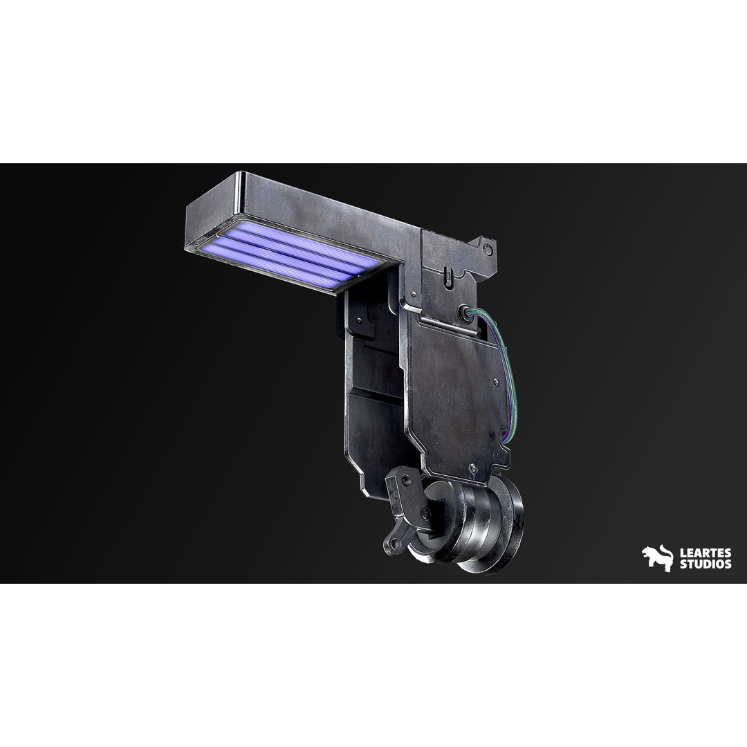 Cyberpunk Street Lights 3D Model – Low Poly Game Ready Asset, FBX - View 20