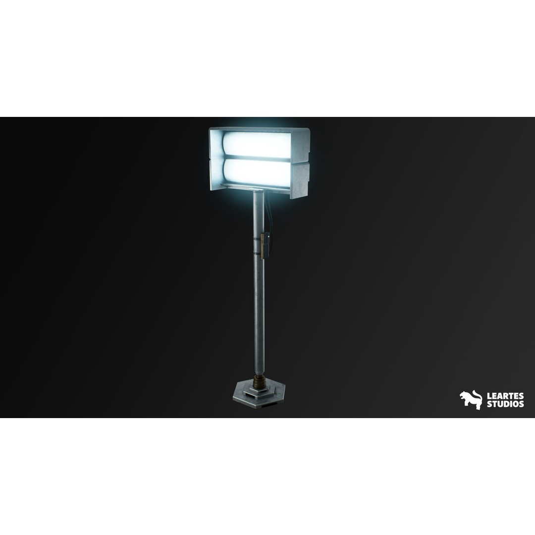 Cyberpunk Street Lights 3D Model – Low Poly Game Ready Asset, FBX - View 6