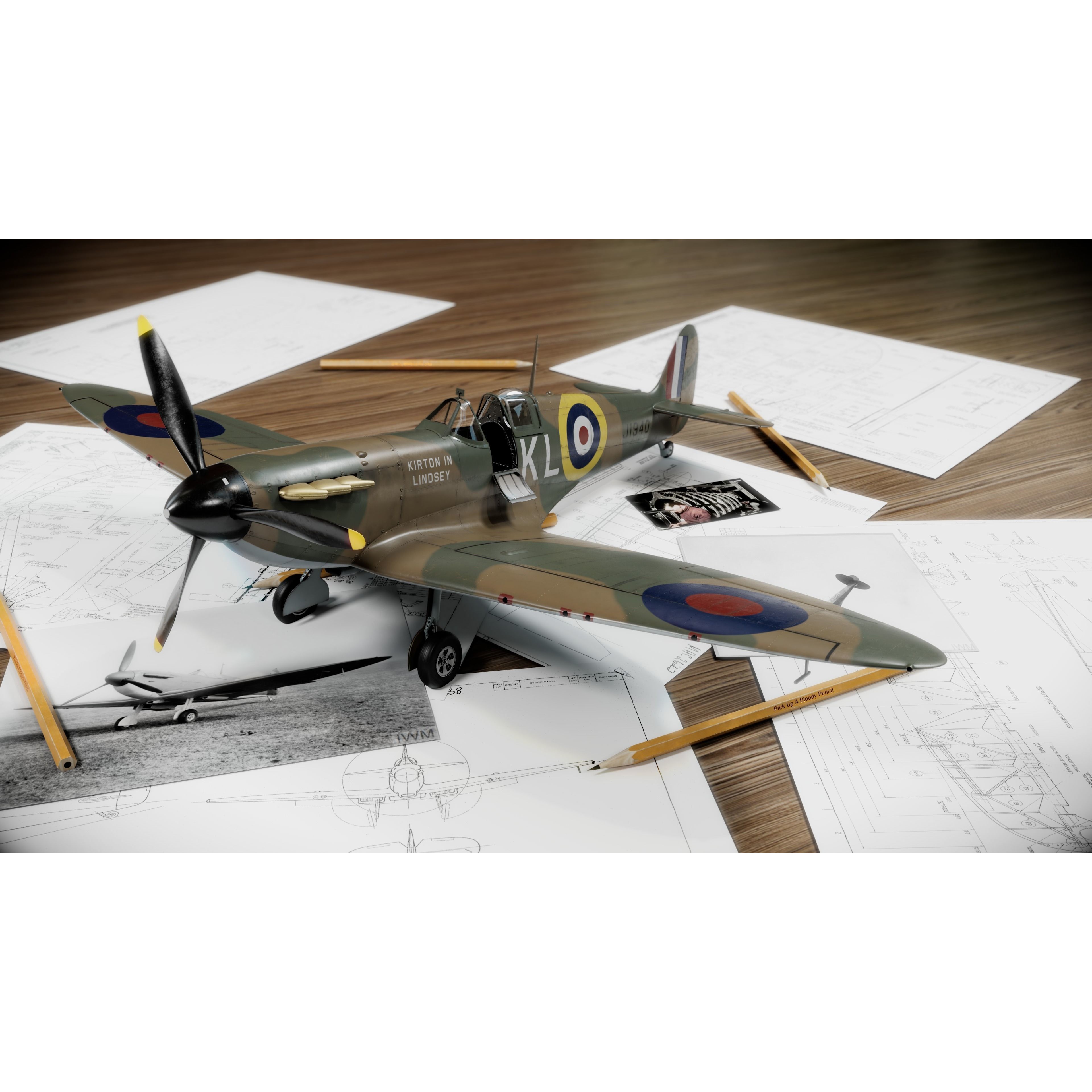 Mark 1 Supermarine Spitfire - Game-Ready 3D Model - View 4