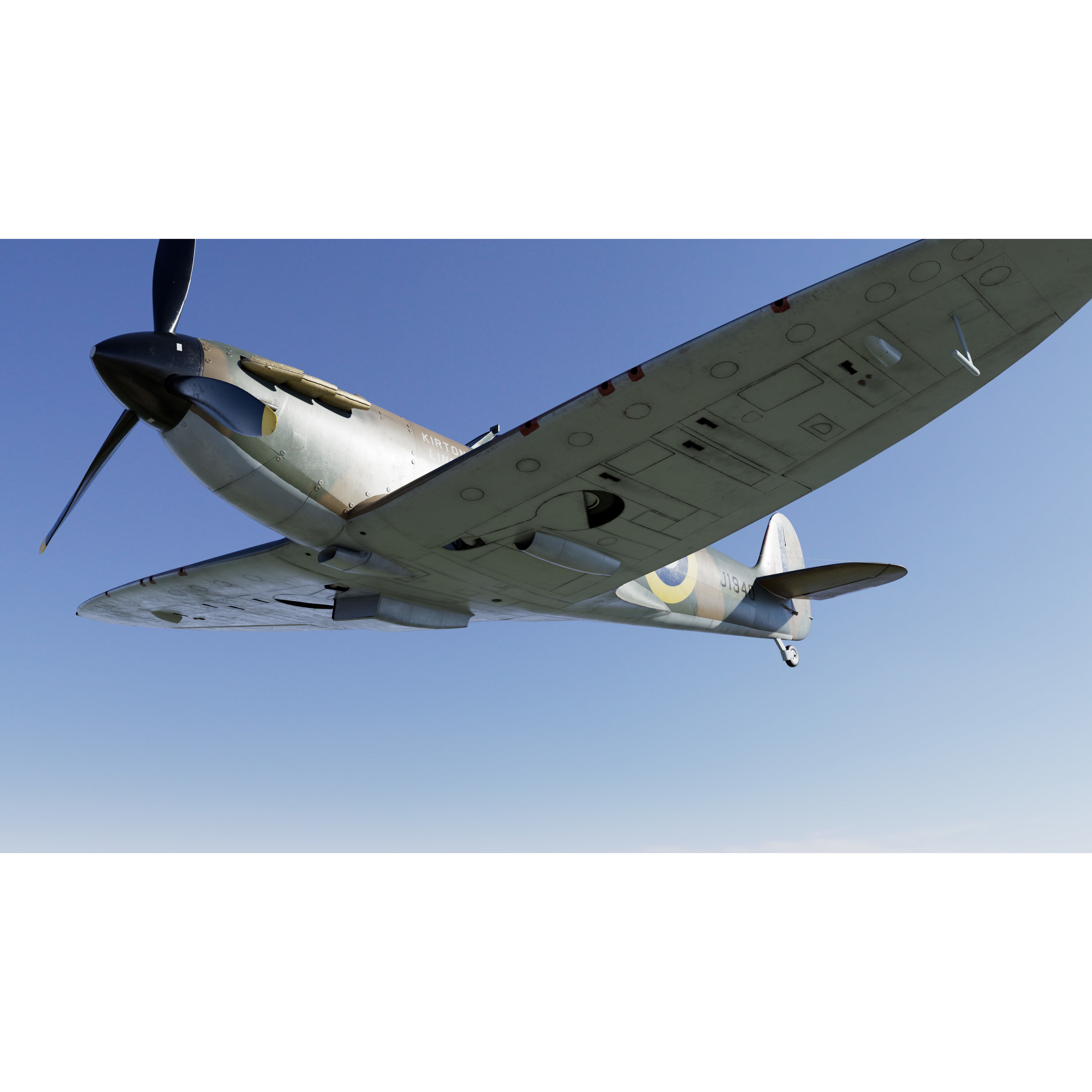 Mark 1 Supermarine Spitfire - Game-Ready 3D Model - View 7