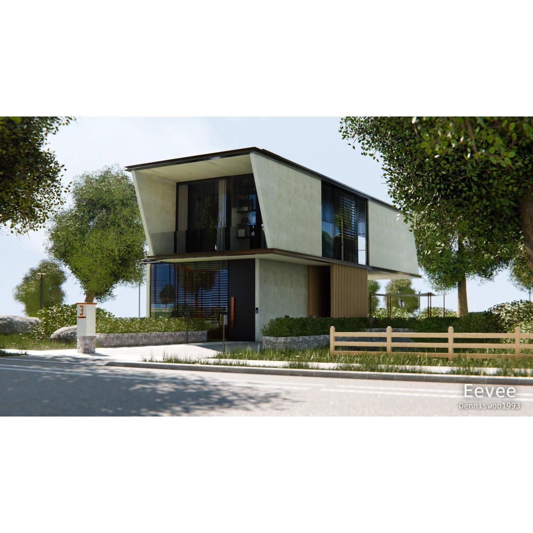 Modern Modular House 3D Model – Luxury Design with PBR Textures, Blender - View 12
