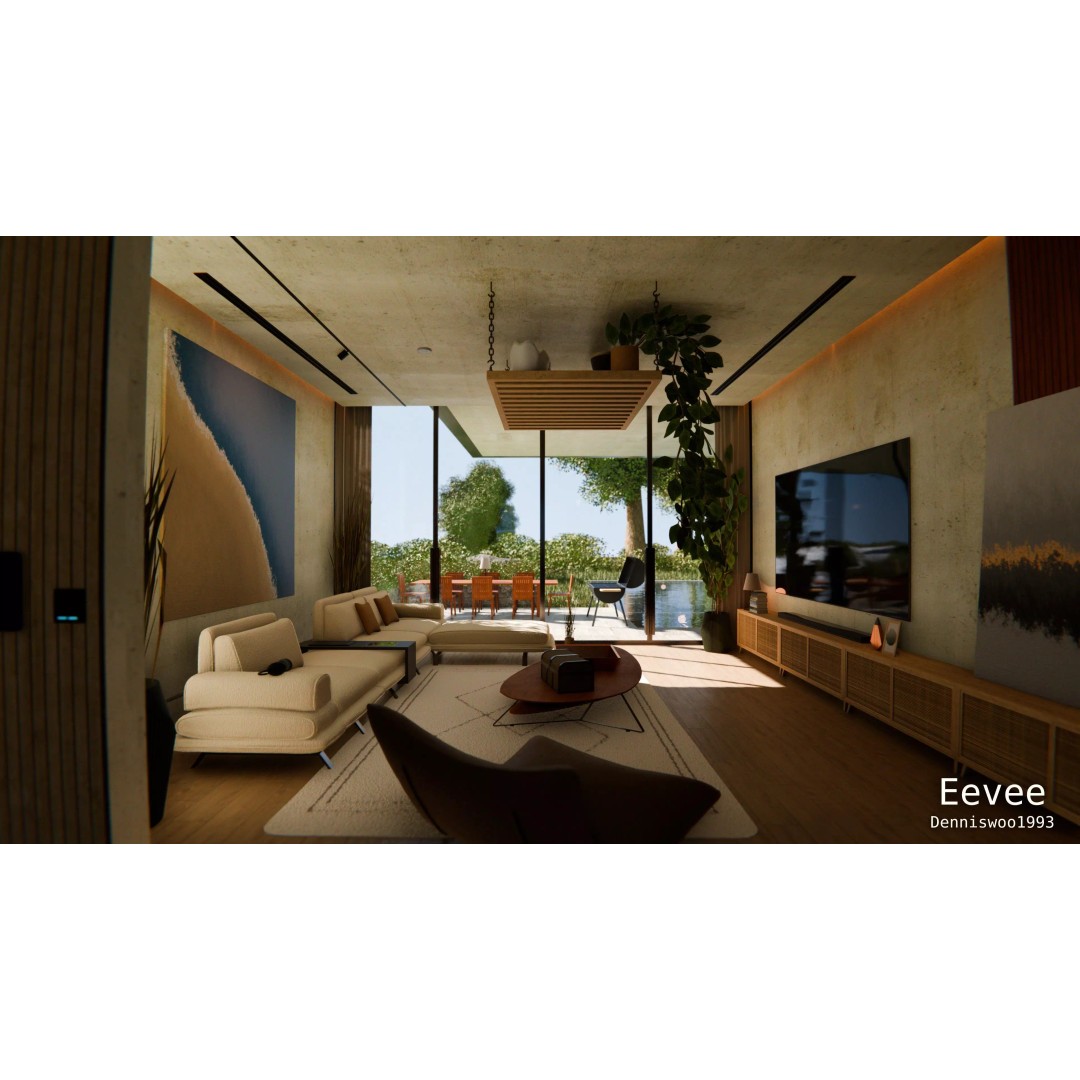 Modern Modular House 3D Model – Luxury Design with PBR Textures, Blender - View 13
