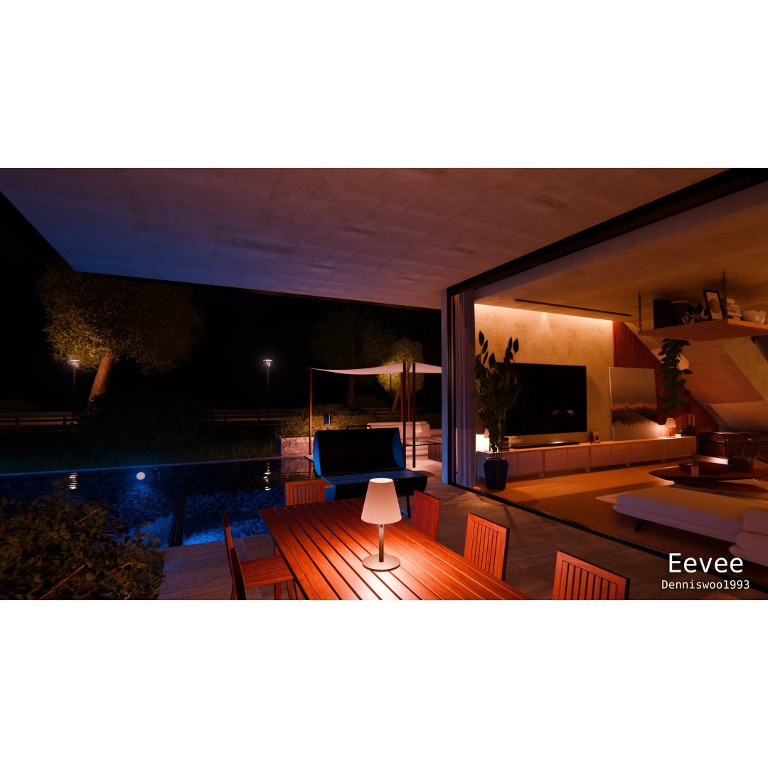 Modern Modular House 3D Model – Luxury Design with PBR Textures, Blender - View 19