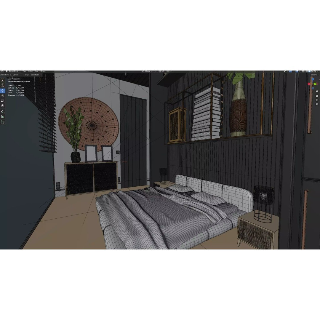 Modern Modular House 3D Model – Luxury Design with PBR Textures, Blender - View 20
