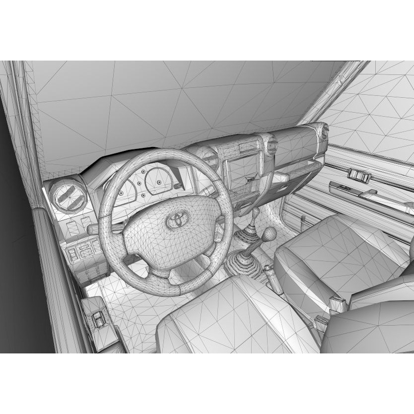 Toyota Land Cruiser Series 79 3D Model – ARB Edition Game-Ready Asset, FBX, OBJ, Blender - View 10