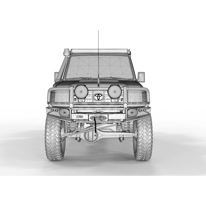 Toyota Land Cruiser Series 79 3D Model – ARB Edition Game-Ready Asset, FBX, OBJ, Blender - View 13