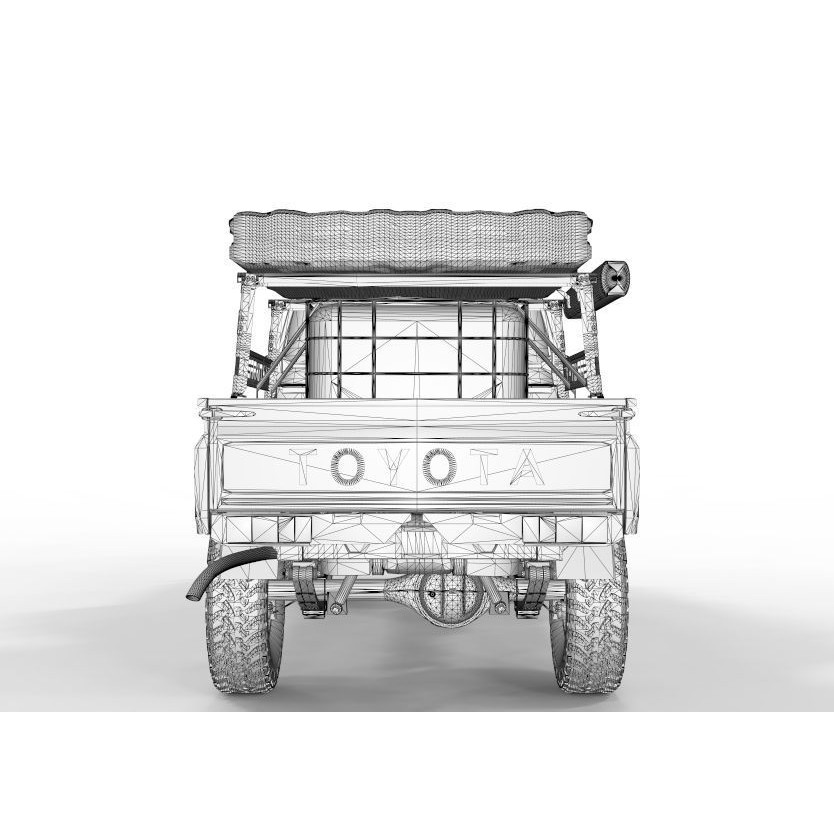 Toyota Land Cruiser Series 79 3D Model – ARB Edition Game-Ready Asset, FBX, OBJ, Blender - View 14
