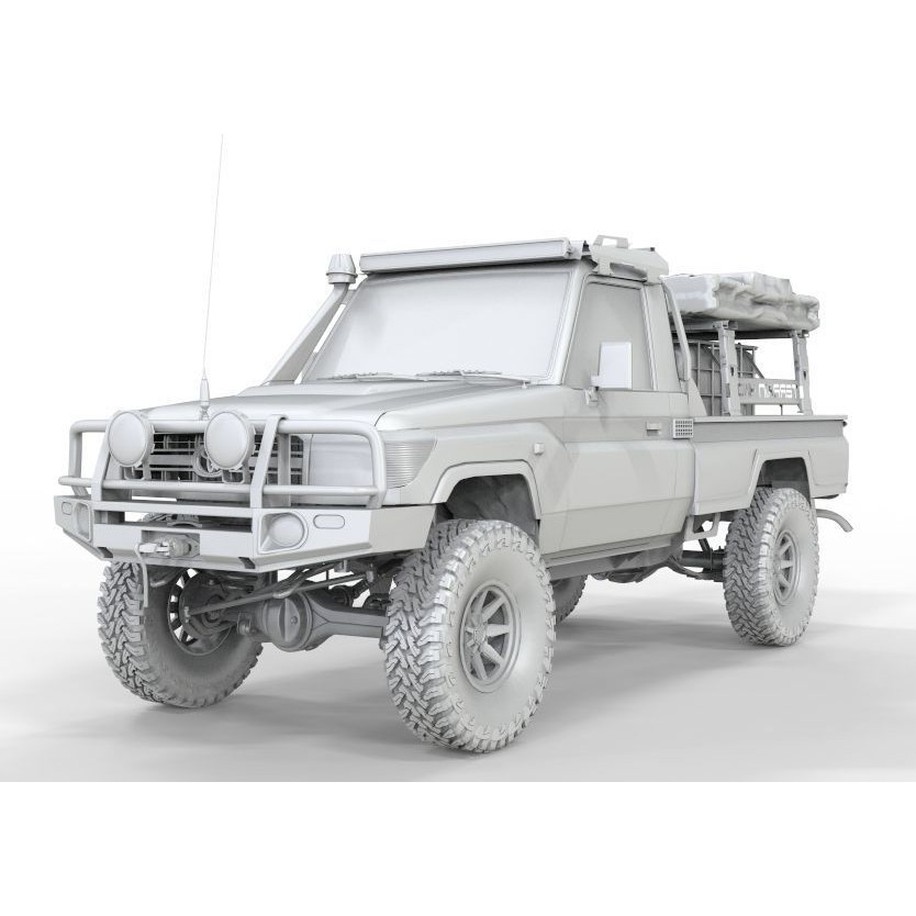 Toyota Land Cruiser Series 79 3D Model – ARB Edition Game-Ready Asset, FBX, OBJ, Blender - View 18