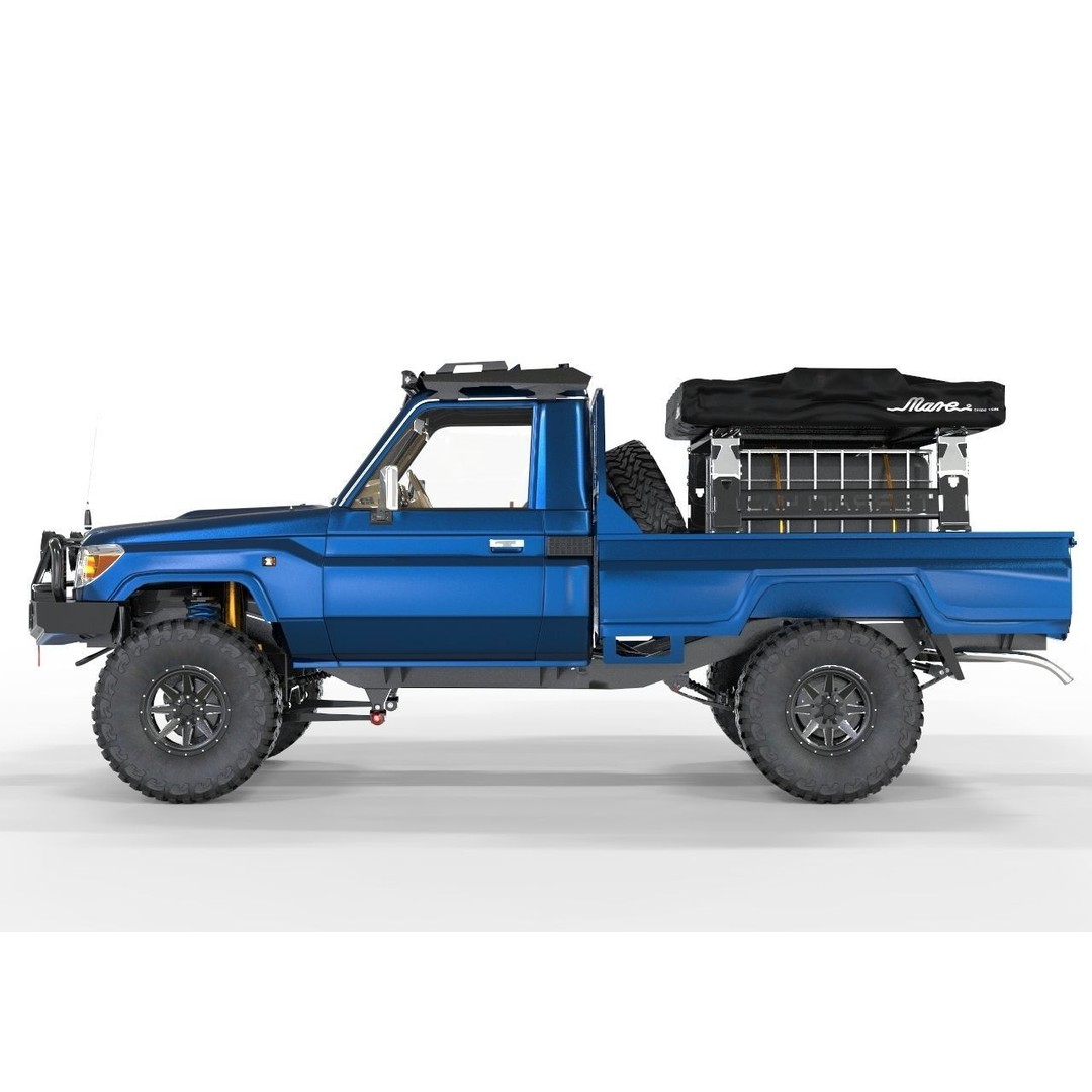 Toyota Land Cruiser Series 79 3D Model – ARB Edition Game-Ready Asset, FBX, OBJ, Blender - View 3