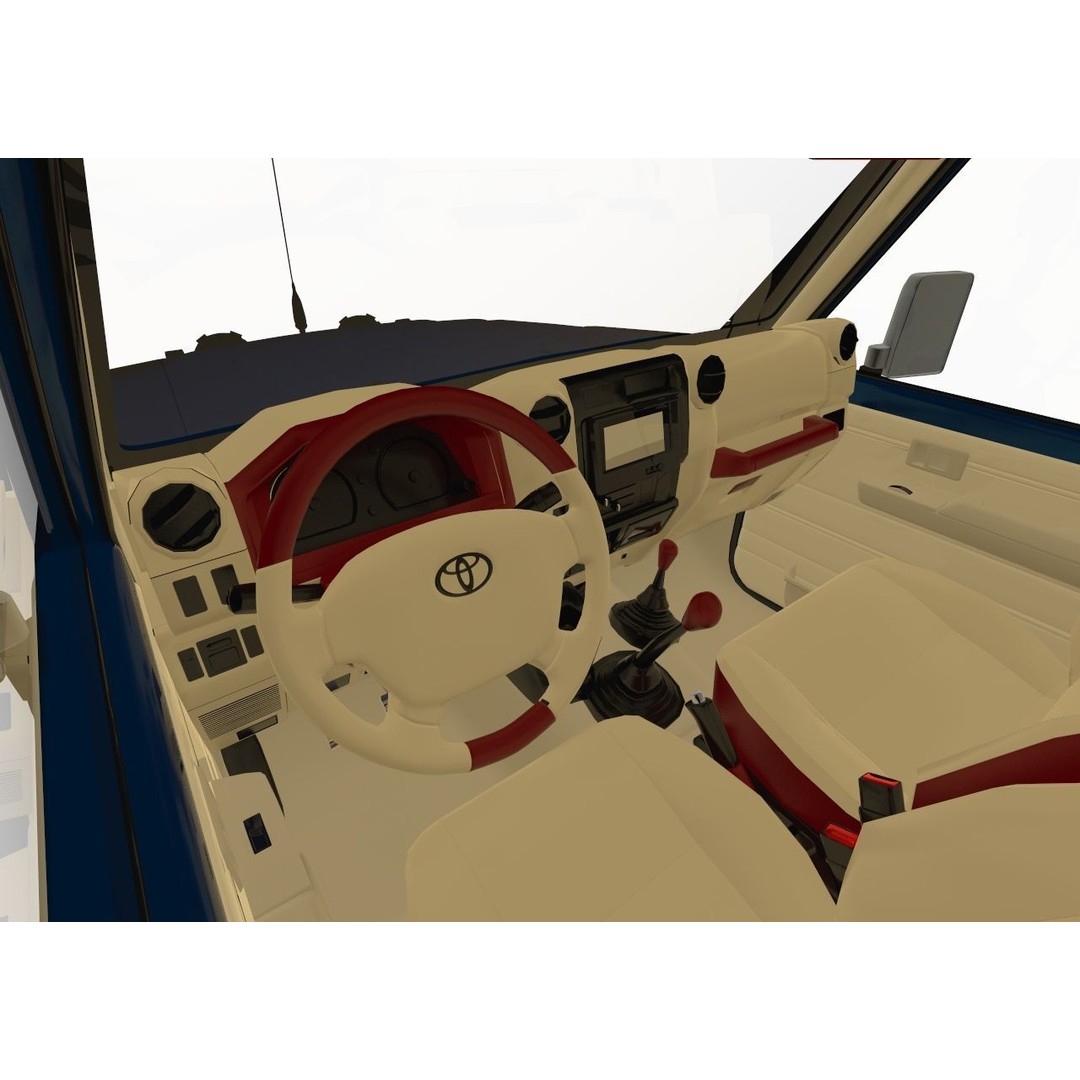 Toyota Land Cruiser Series 79 3D Model – ARB Edition Game-Ready Asset, FBX, OBJ, Blender - View 9