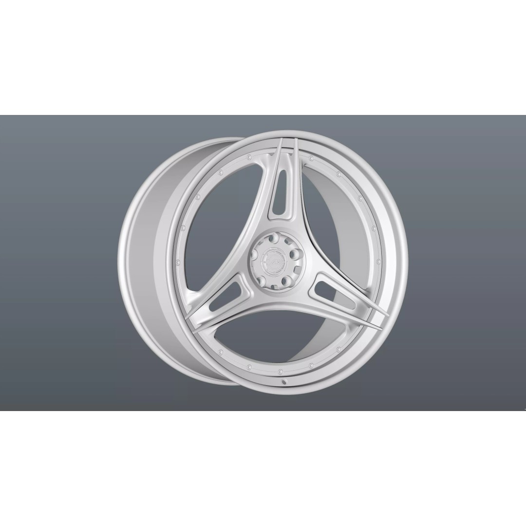 AL13 R-Series R35 Duoblock Wheel 3D Model – Low Poly Game Asset, FBX/OBJ - View 15