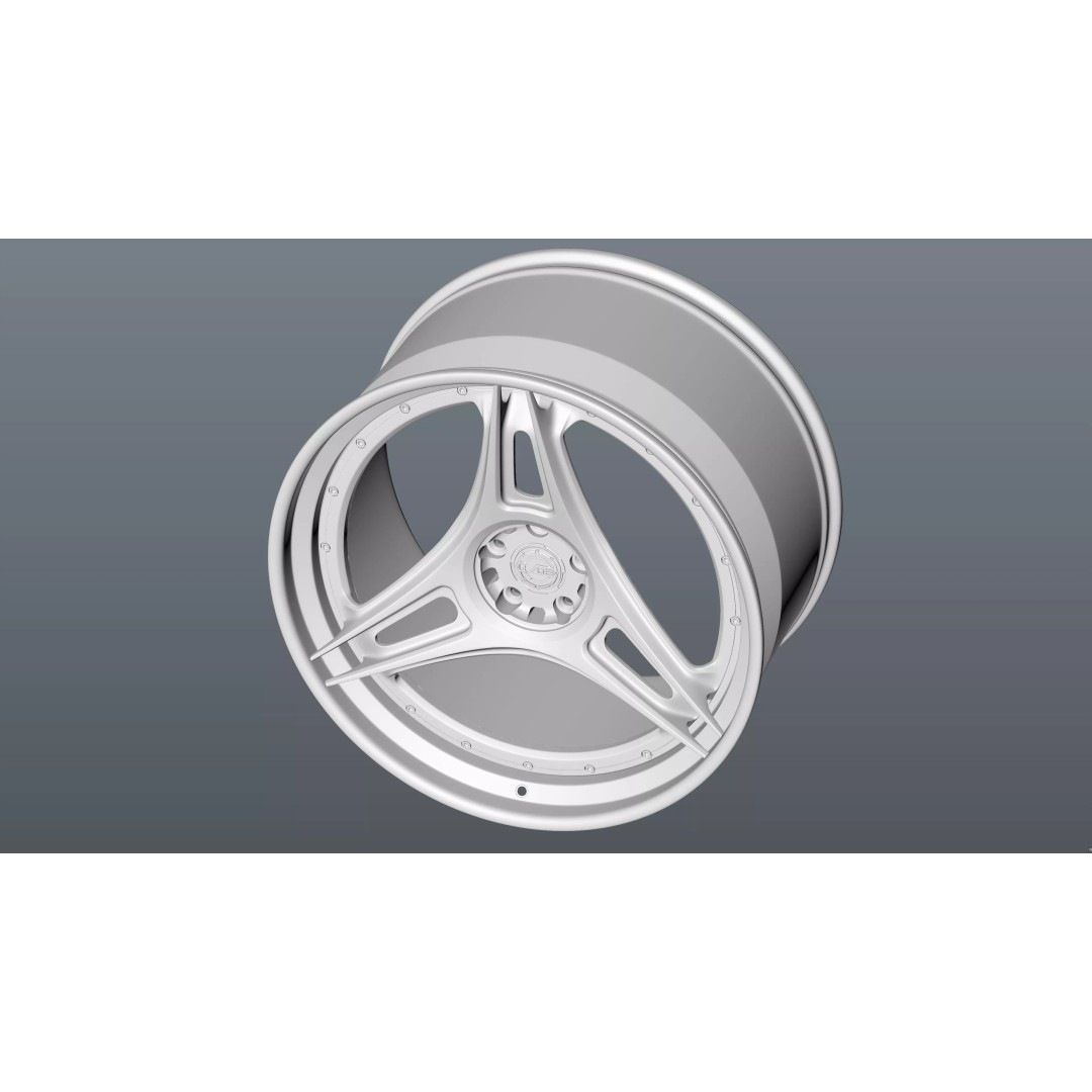 AL13 R-Series R35 Duoblock Wheel 3D Model – Low Poly Game Asset, FBX/OBJ - View 17