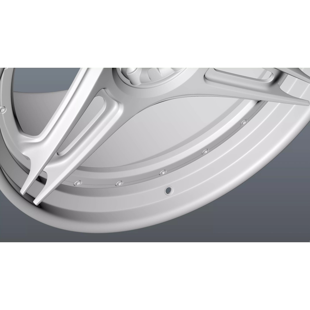 AL13 R-Series R35 Duoblock Wheel 3D Model – Low Poly Game Asset, FBX/OBJ - View 21