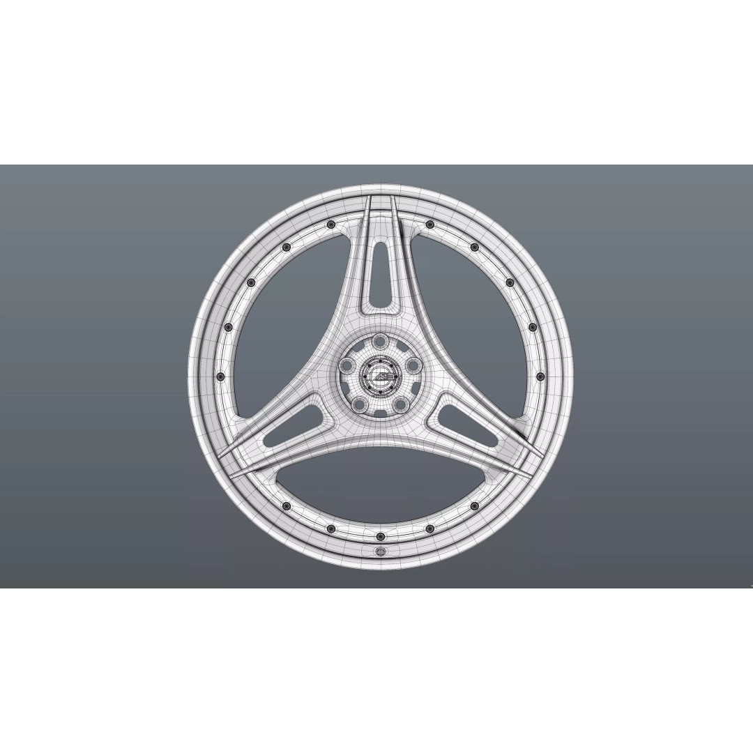 AL13 R-Series R35 Duoblock Wheel 3D Model – Low Poly Game Asset, FBX/OBJ - View 28