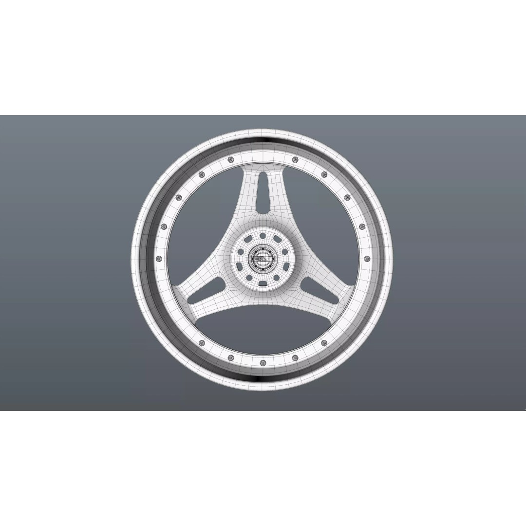 AL13 R-Series R35 Duoblock Wheel 3D Model – Low Poly Game Asset, FBX/OBJ - View 31