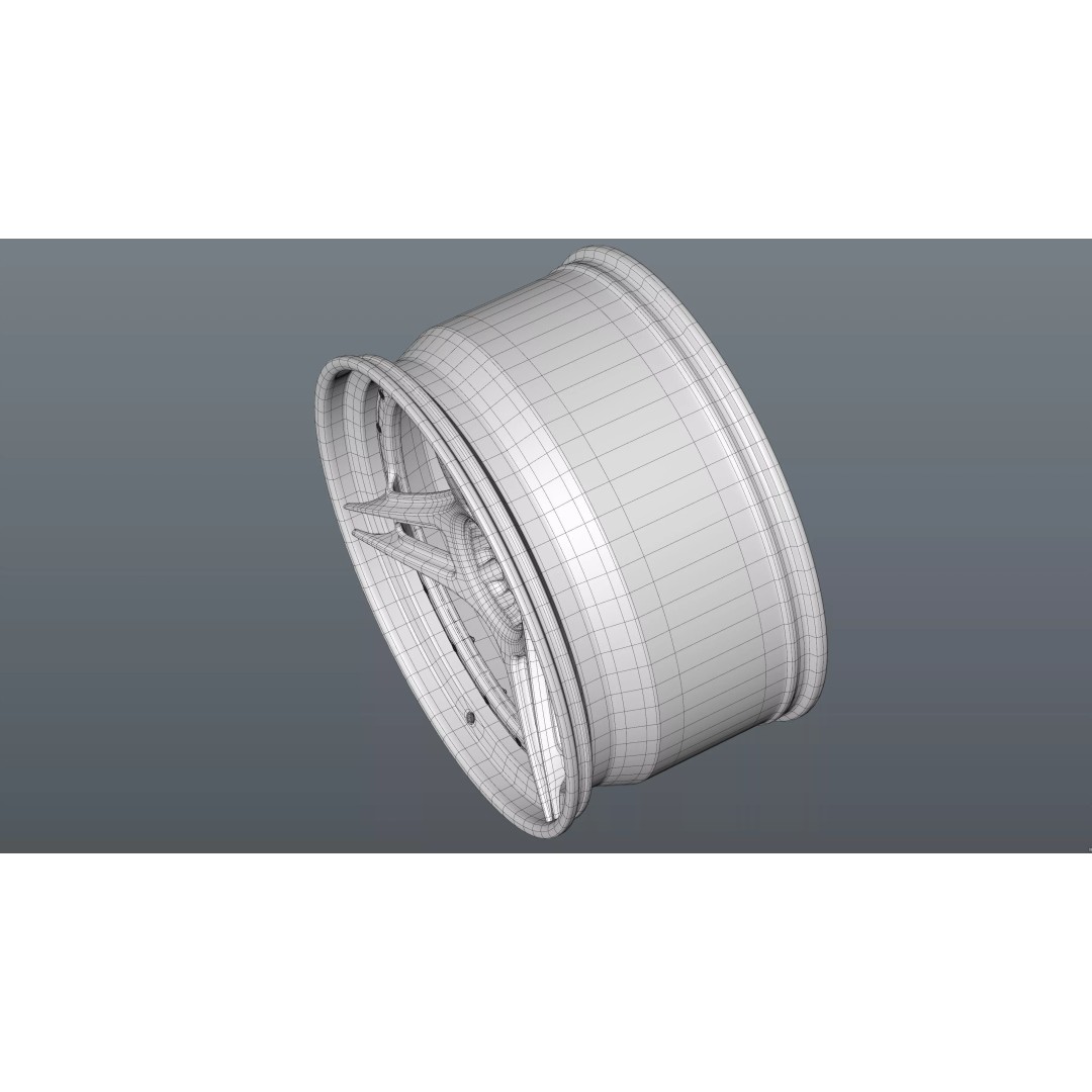 AL13 R-Series R35 Duoblock Wheel 3D Model – Low Poly Game Asset, FBX/OBJ - View 32