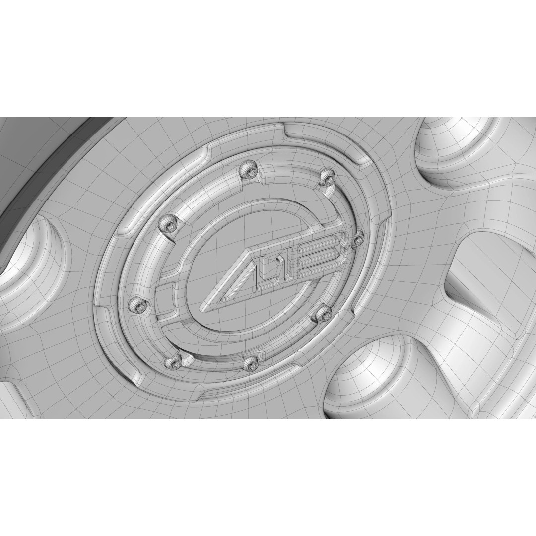 AL13 R-Series R35 Duoblock Wheel 3D Model – Low Poly Game Asset, FBX/OBJ - View 35