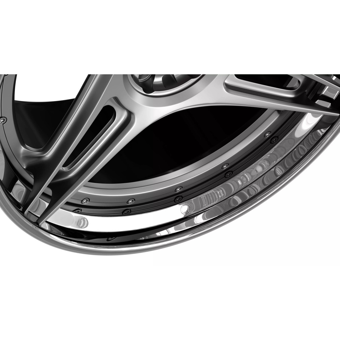 AL13 R-Series R35 Duoblock Wheel 3D Model – Low Poly Game Asset, FBX/OBJ - View 9