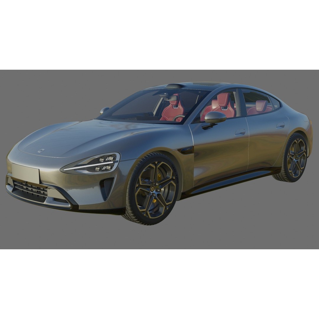 Xiaomi SU7 2024 3D Model – Detailed Sedan with Interior, FBX & OBJ - View 22