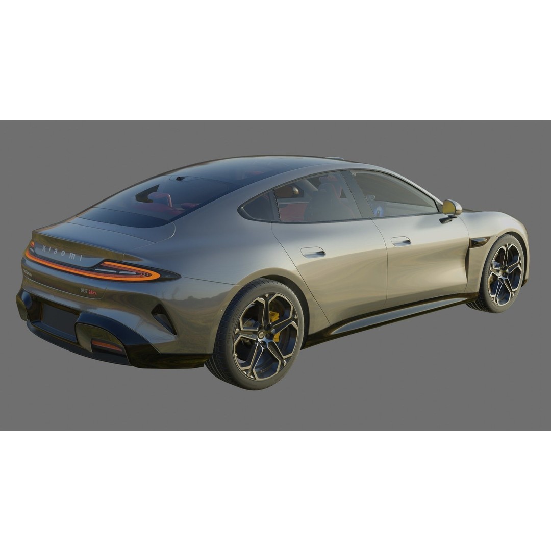 Xiaomi SU7 2024 3D Model – Detailed Sedan with Interior, FBX & OBJ - View 23