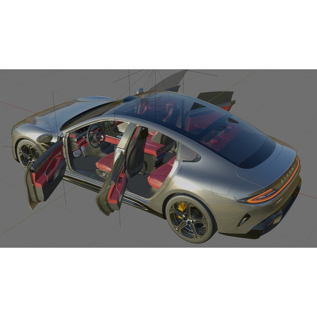 Xiaomi SU7 2024 3D Model – Detailed Sedan with Interior, FBX & OBJ - View 26