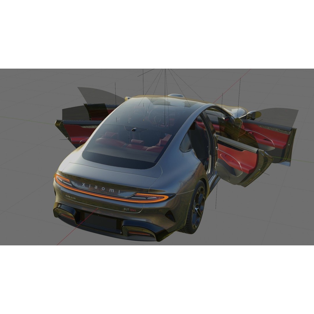 Xiaomi SU7 2024 3D Model – Detailed Sedan with Interior, FBX & OBJ - View 28