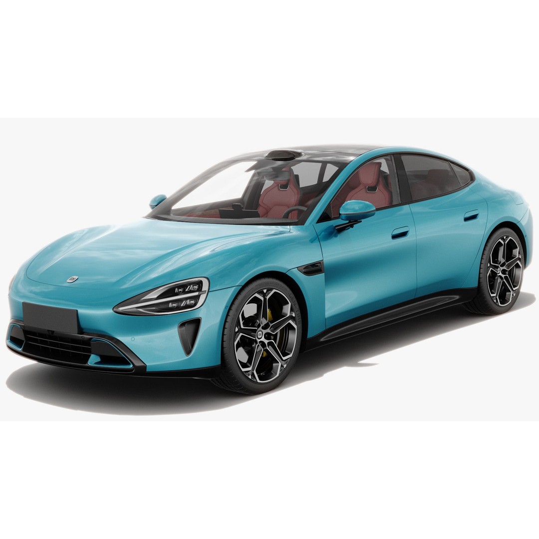 Xiaomi SU7 2024 3D Model – Detailed Sedan with Interior, FBX & OBJ - View 3