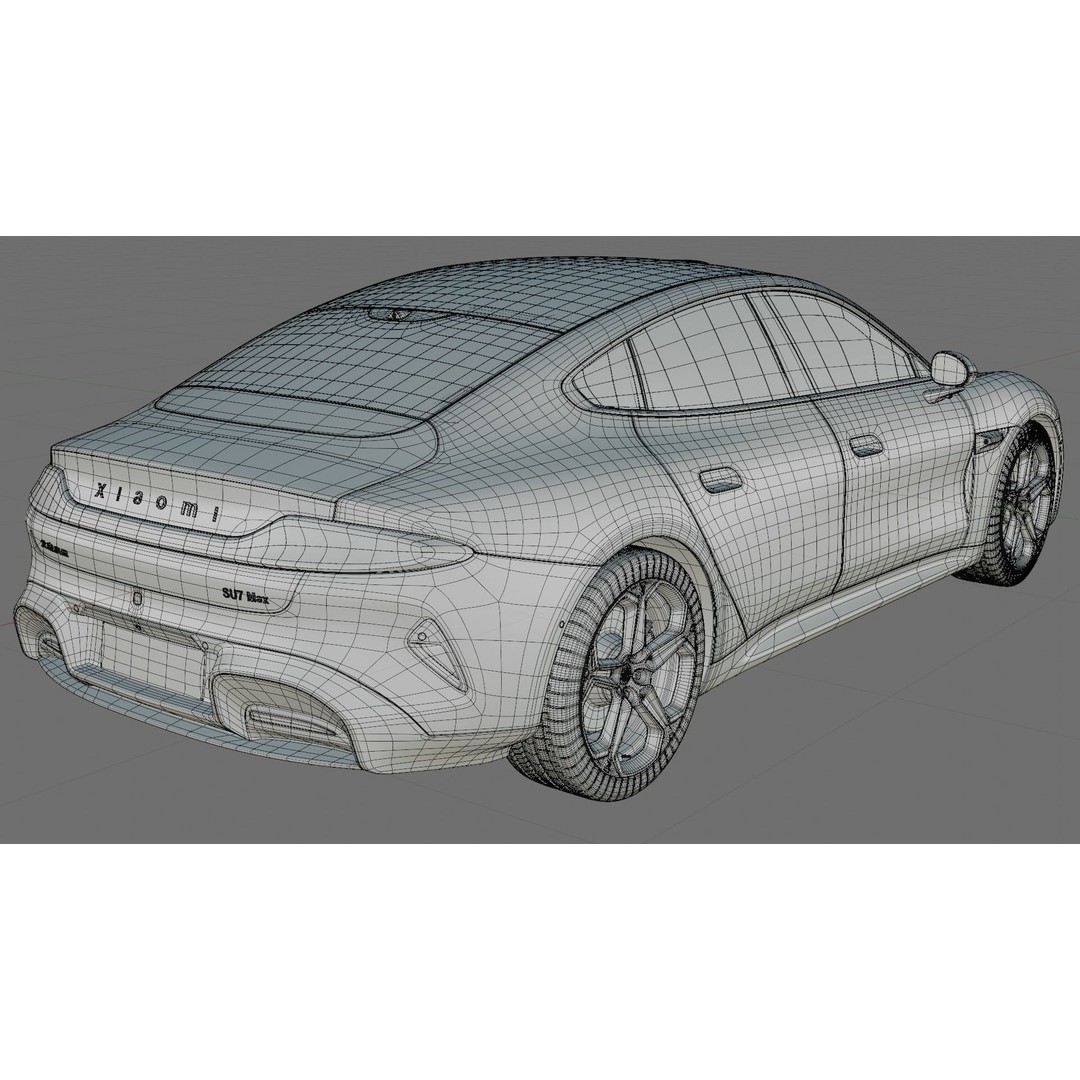 Xiaomi SU7 2024 3D Model – Detailed Sedan with Interior, FBX & OBJ - View 30