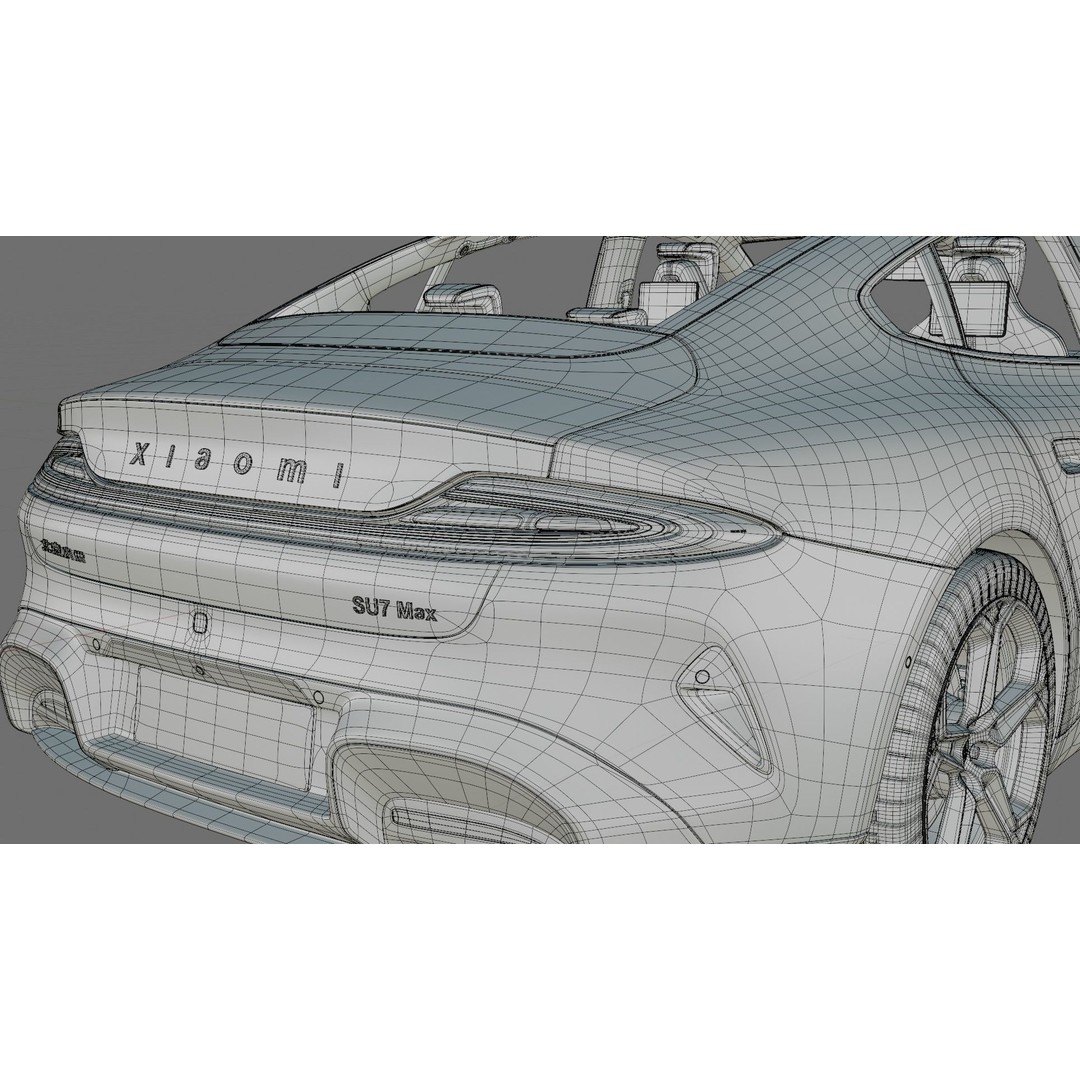 Xiaomi SU7 2024 3D Model – Detailed Sedan with Interior, FBX & OBJ - View 32