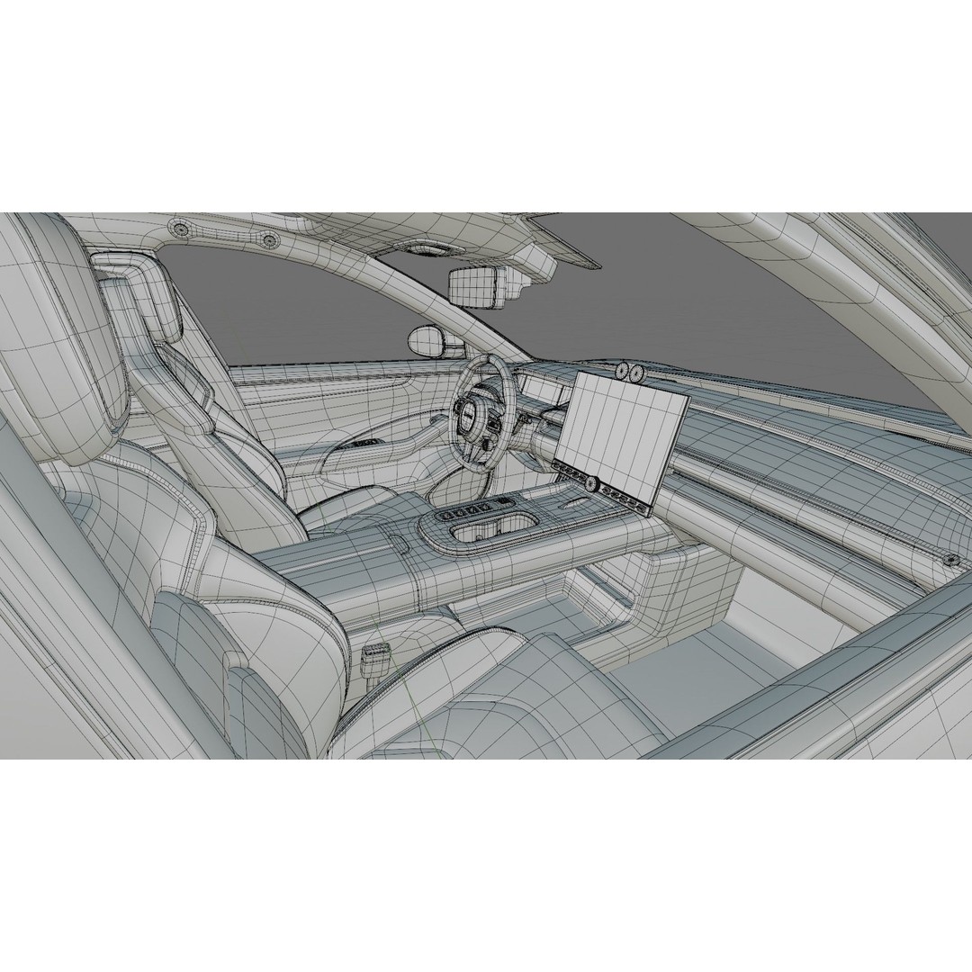 Xiaomi SU7 2024 3D Model – Detailed Sedan with Interior, FBX & OBJ - View 33