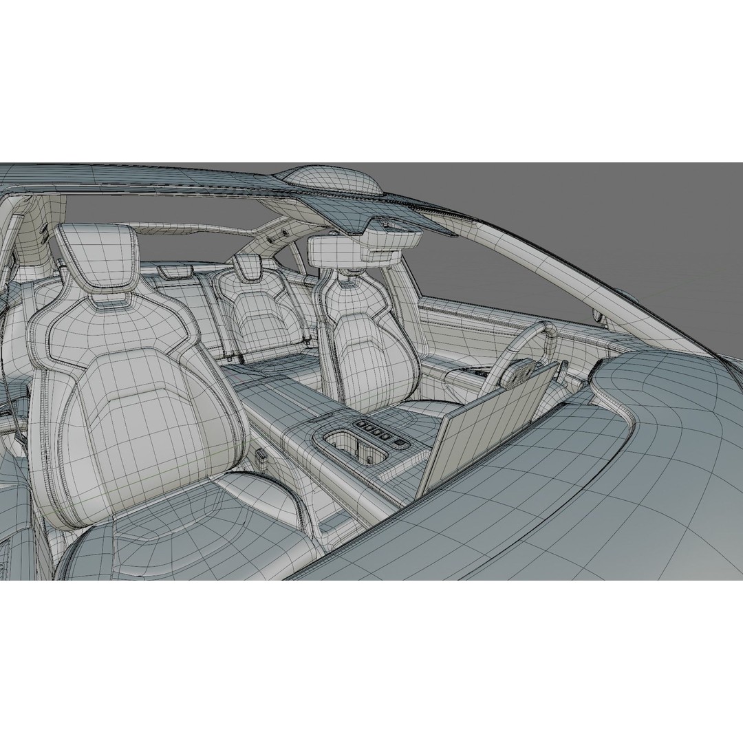 Xiaomi SU7 2024 3D Model – Detailed Sedan with Interior, FBX & OBJ - View 34