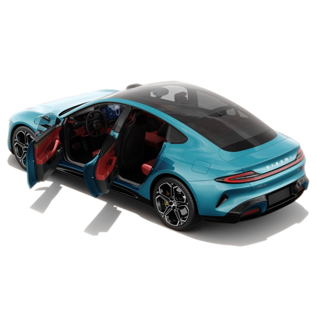 Xiaomi SU7 2024 3D Model – Detailed Sedan with Interior, FBX & OBJ - View 4