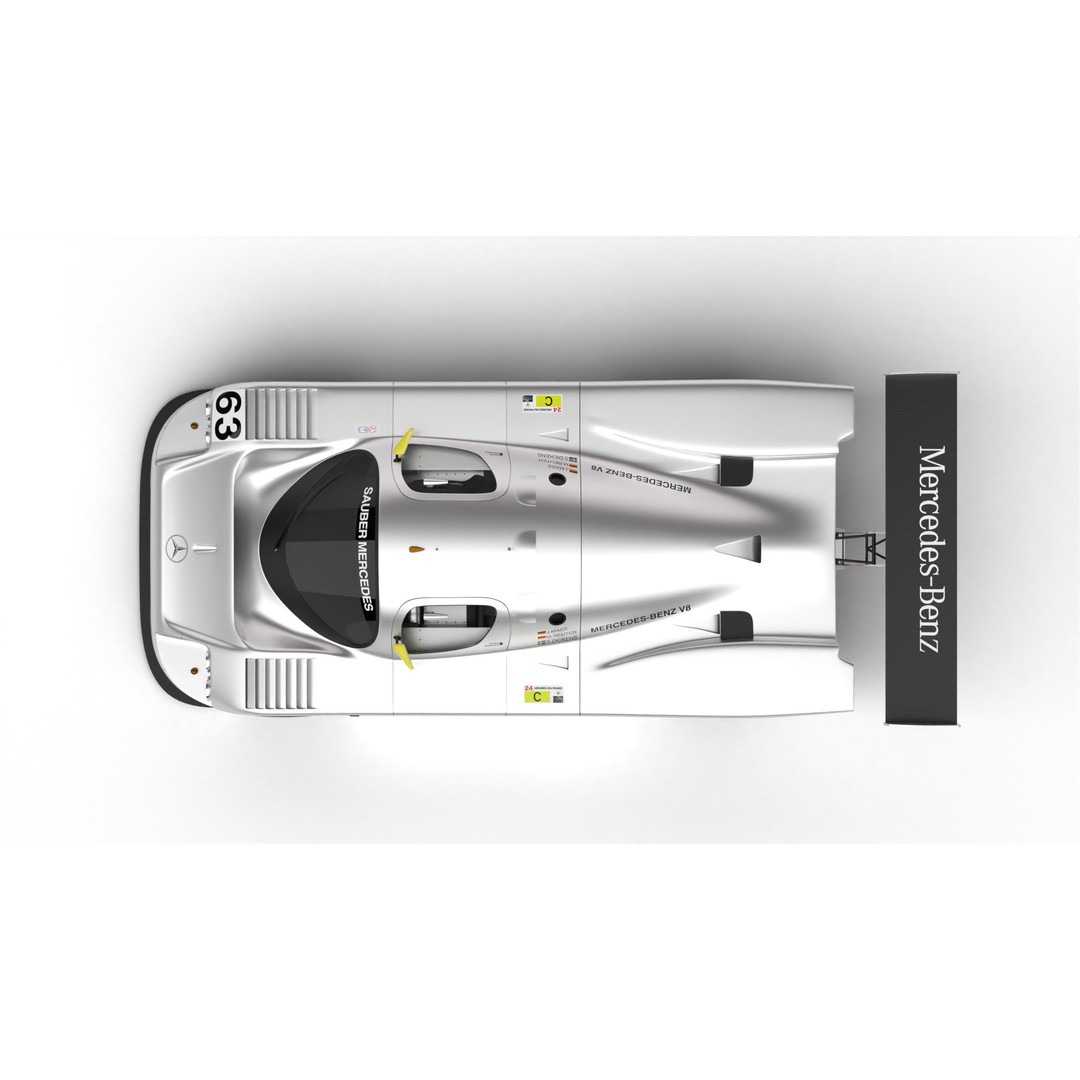 Mercedes Benz C9 GT 1987 3D Model – High Poly Racing Car, FBX - View 10
