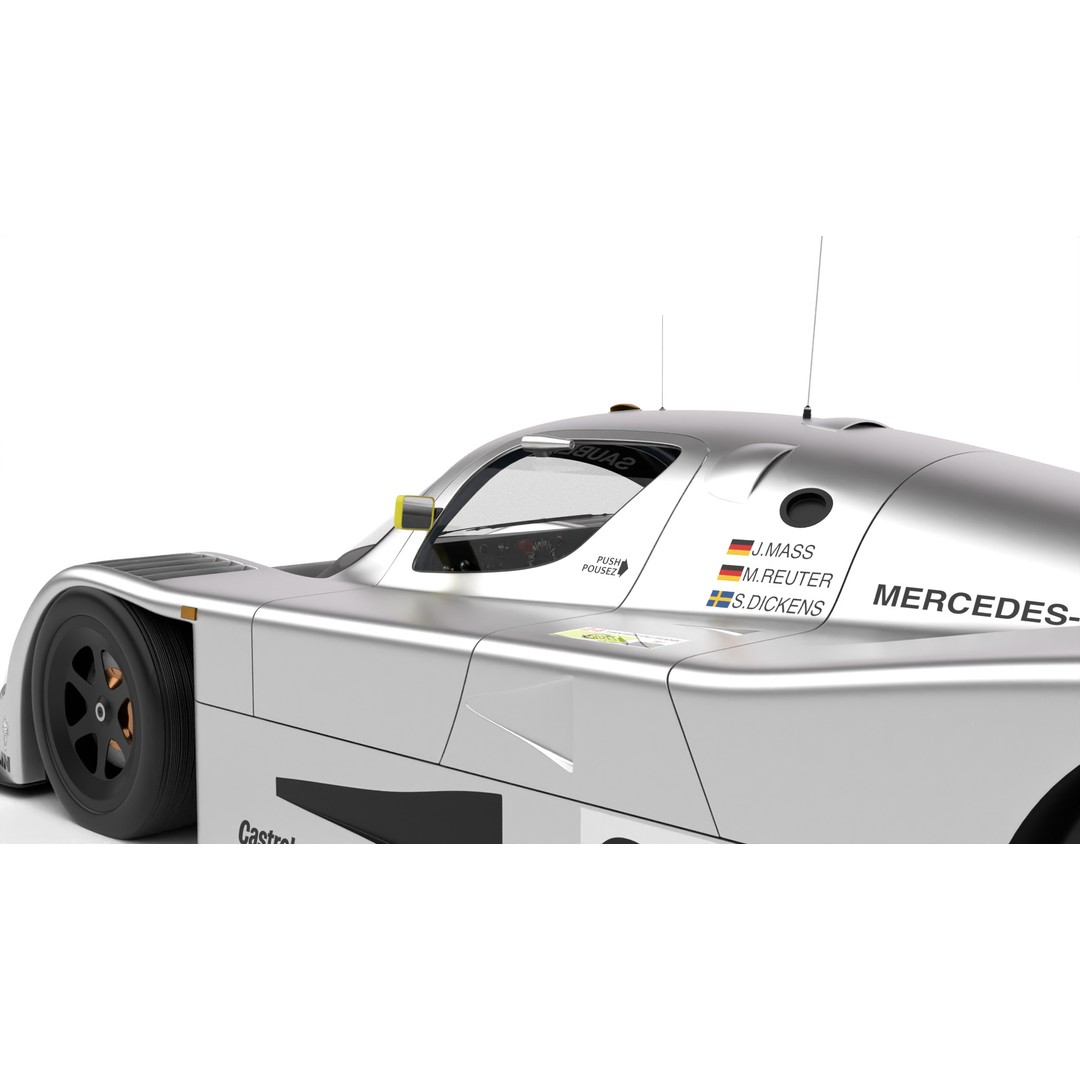 Mercedes Benz C9 GT 1987 3D Model – High Poly Racing Car, FBX - View 17