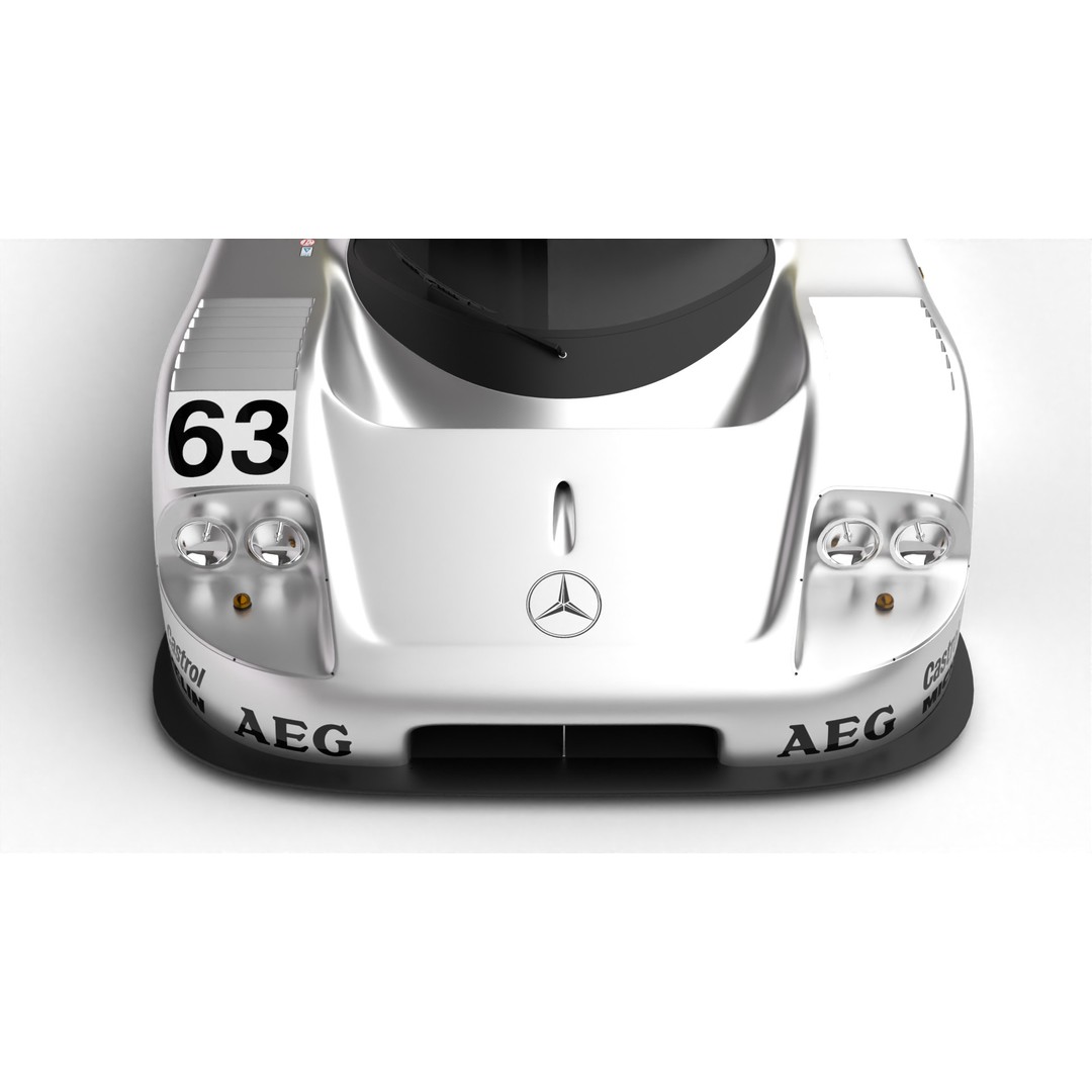 Mercedes Benz C9 GT 1987 3D Model – High Poly Racing Car, FBX - View 21