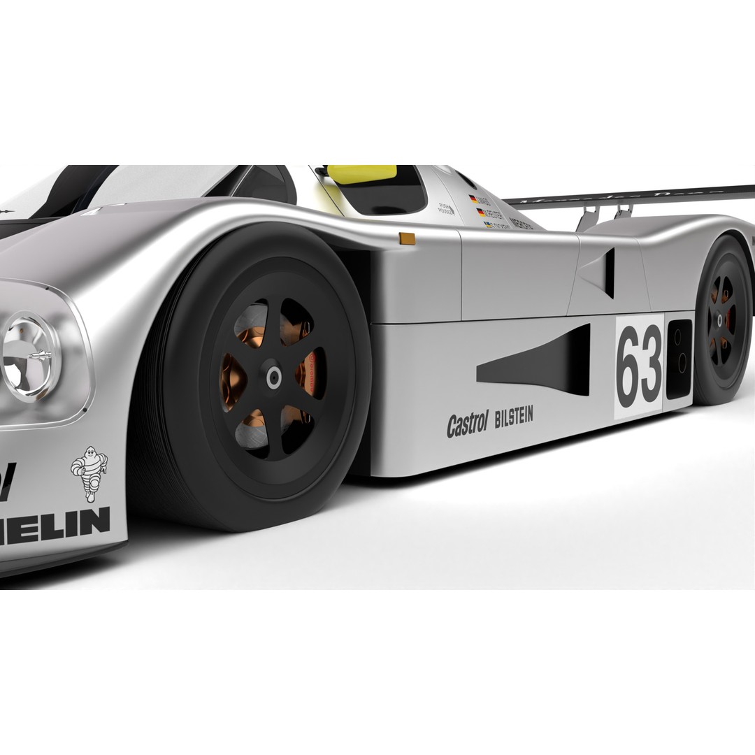 Mercedes Benz C9 GT 1987 3D Model – High Poly Racing Car, FBX - View 26
