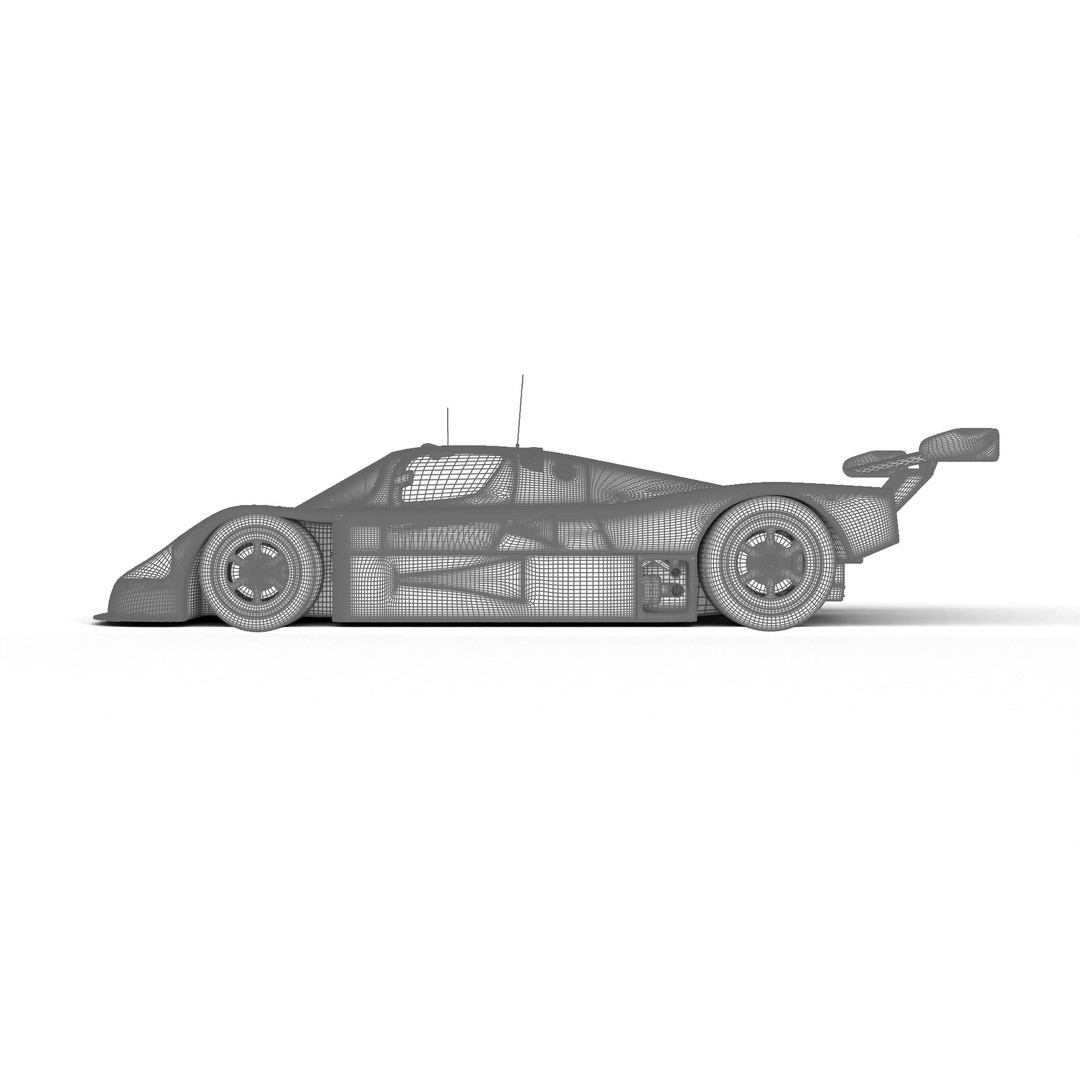 Mercedes Benz C9 GT 1987 3D Model – High Poly Racing Car, FBX - View 27