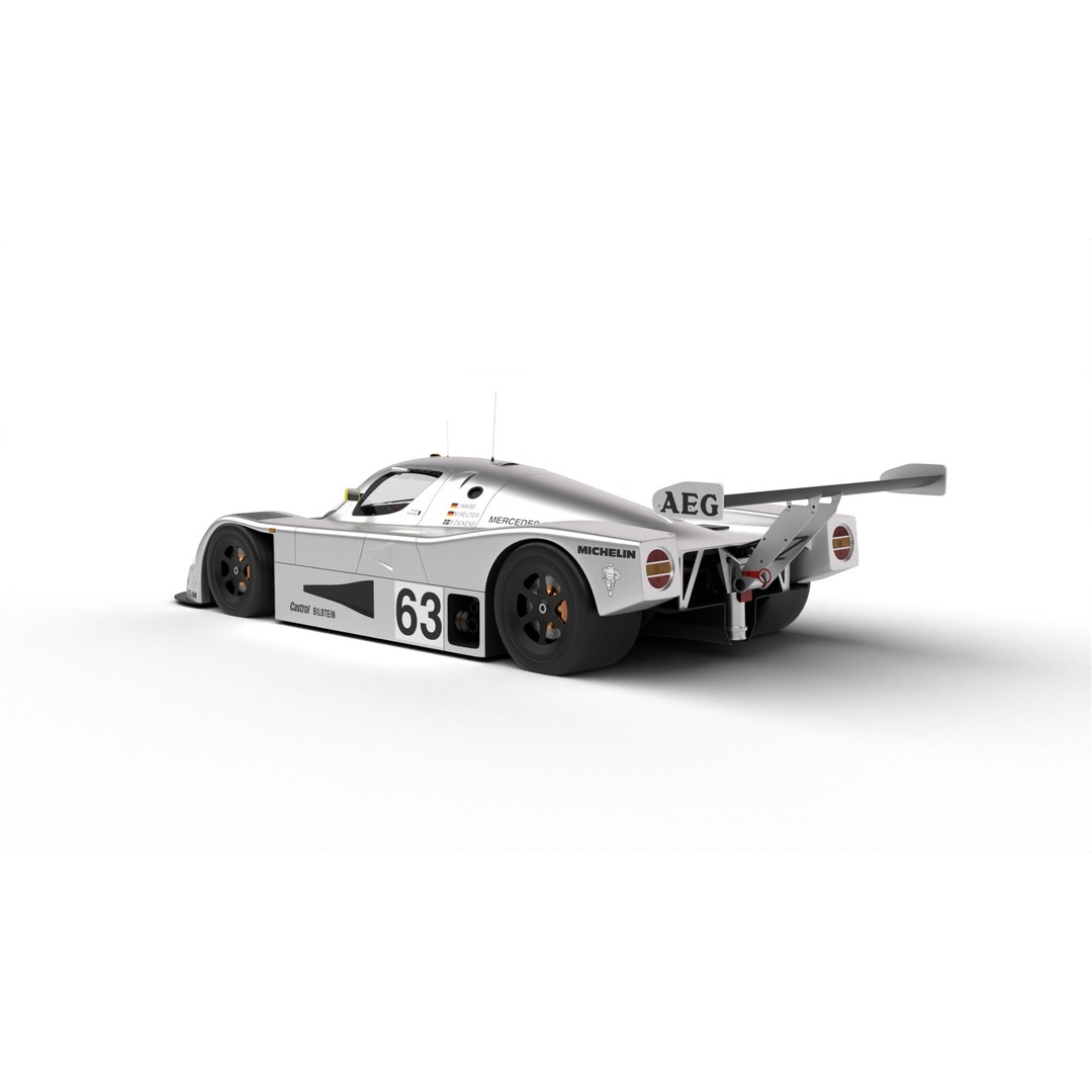 Mercedes Benz C9 GT 1987 3D Model – High Poly Racing Car, FBX - View 3
