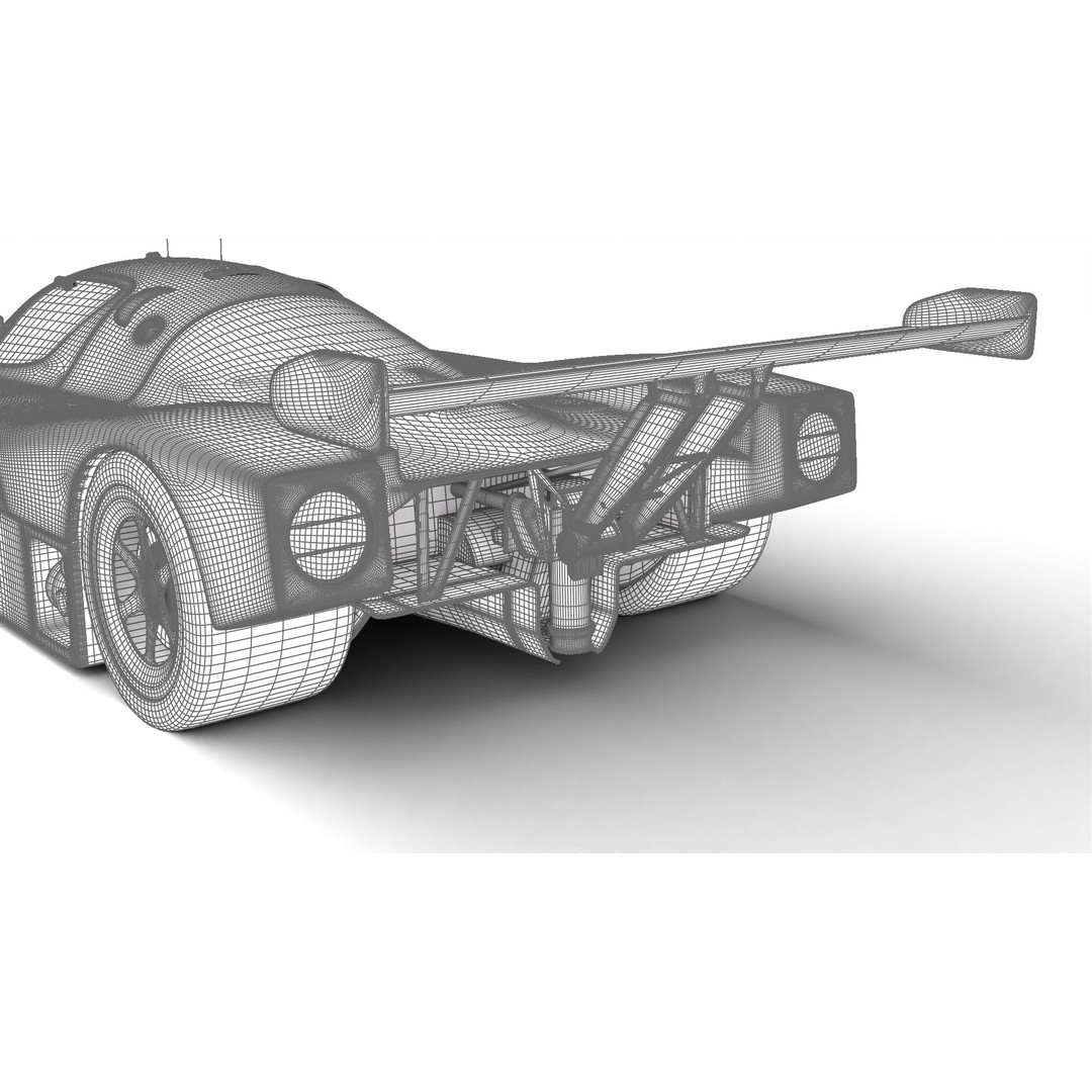 Mercedes Benz C9 GT 1987 3D Model – High Poly Racing Car, FBX - View 30