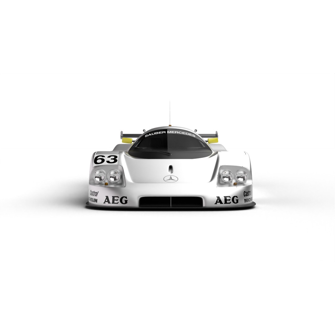 Mercedes Benz C9 GT 1987 3D Model – High Poly Racing Car, FBX - View 4