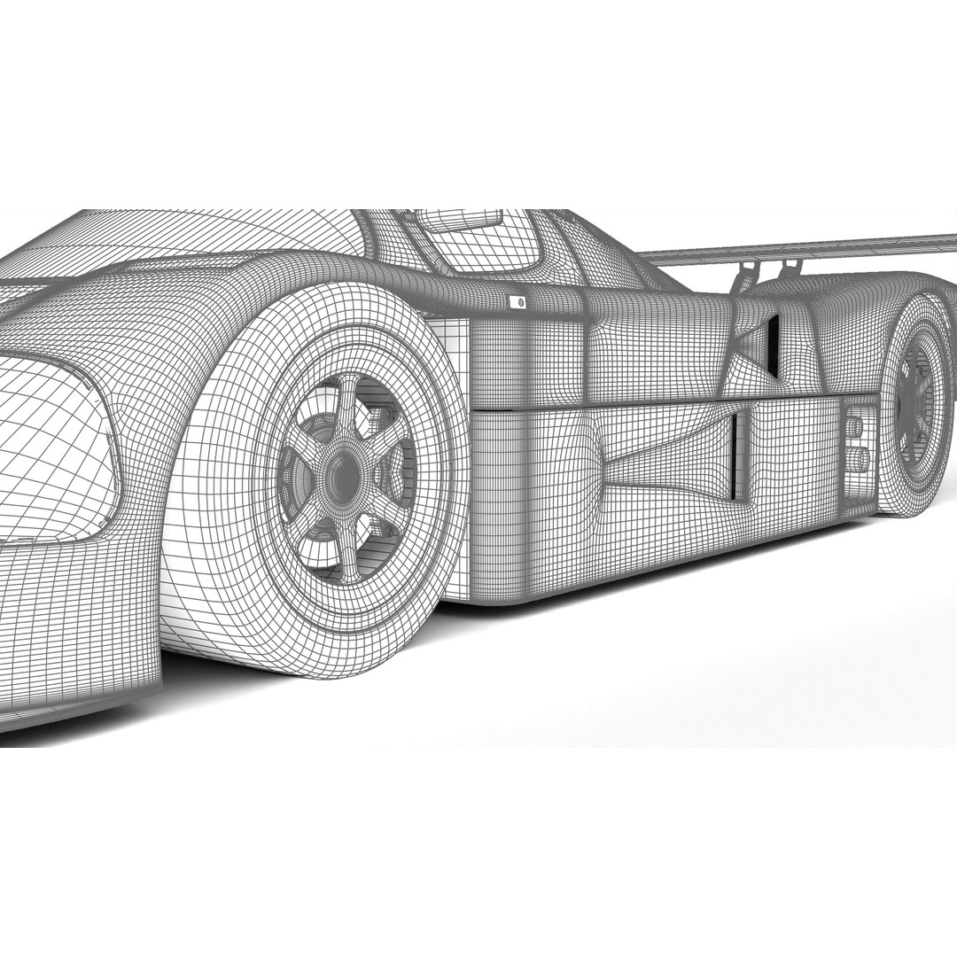 Mercedes Benz C9 GT 1987 3D Model – High Poly Racing Car, FBX - View 40
