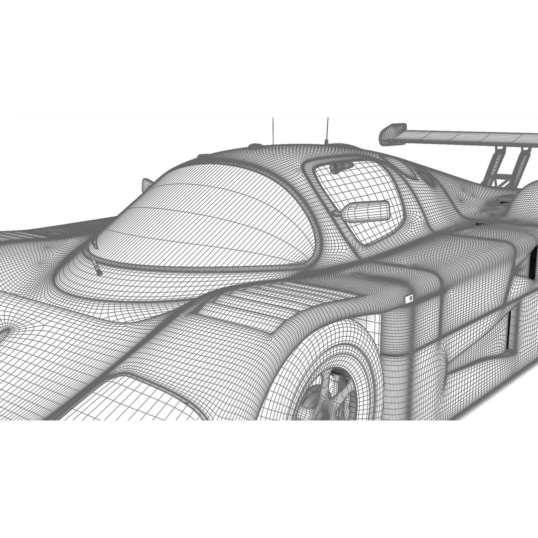 Mercedes Benz C9 GT 1987 3D Model – High Poly Racing Car, FBX - View 50