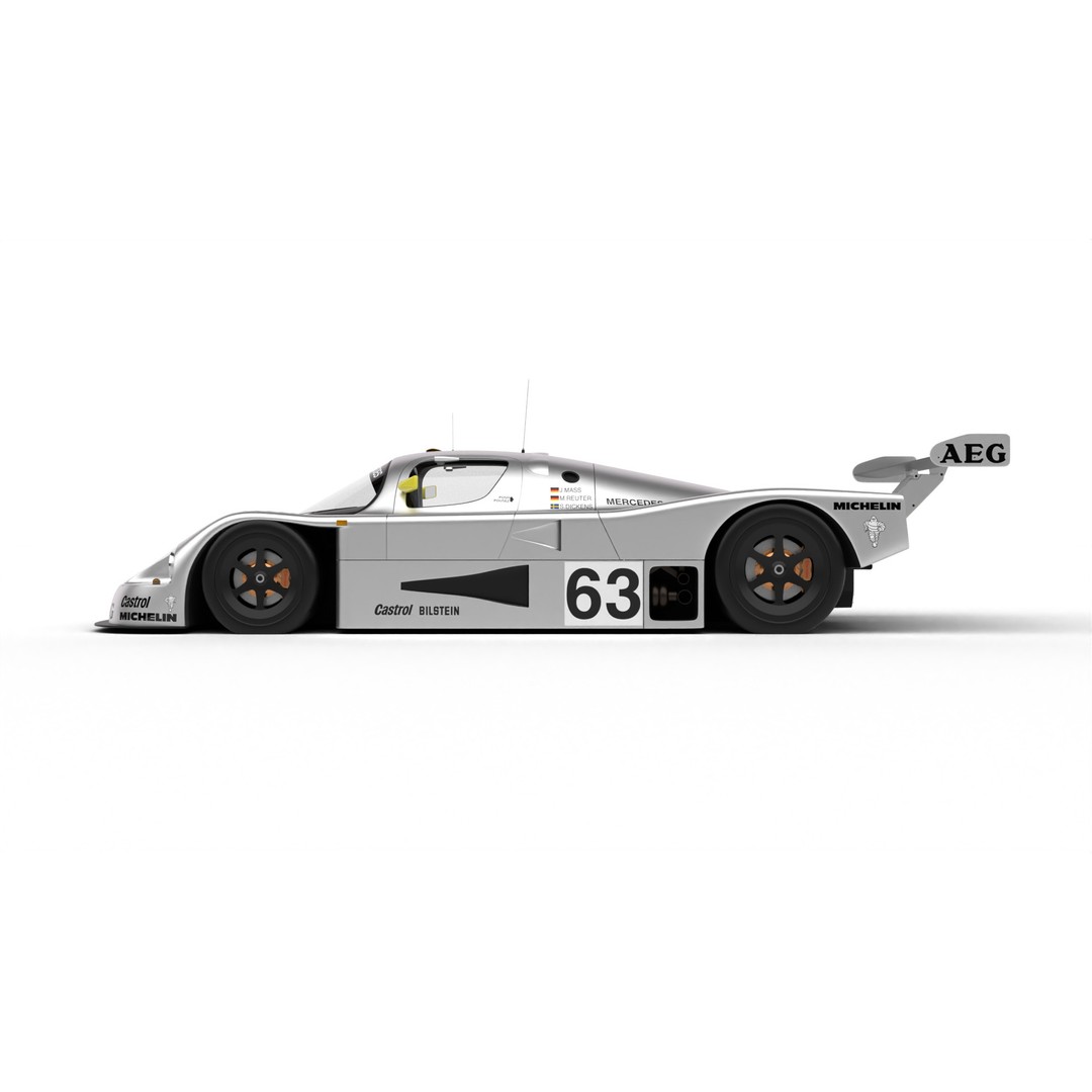 Mercedes Benz C9 GT 1987 3D Model – High Poly Racing Car, FBX - View 6