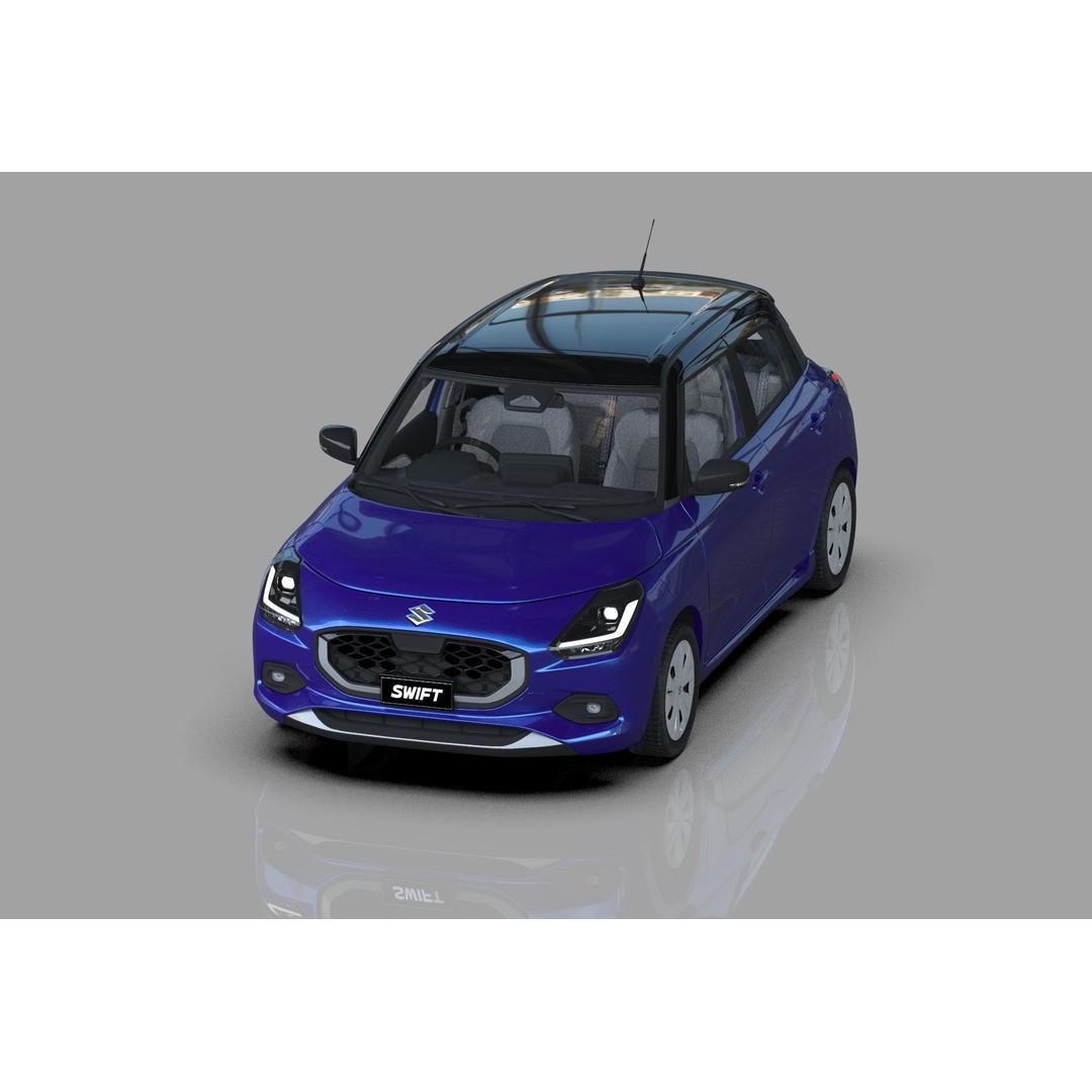 Suzuki Swift JP-SPEC 2024 3D Model – High Poly Interior, FBX, OBJ - View 13