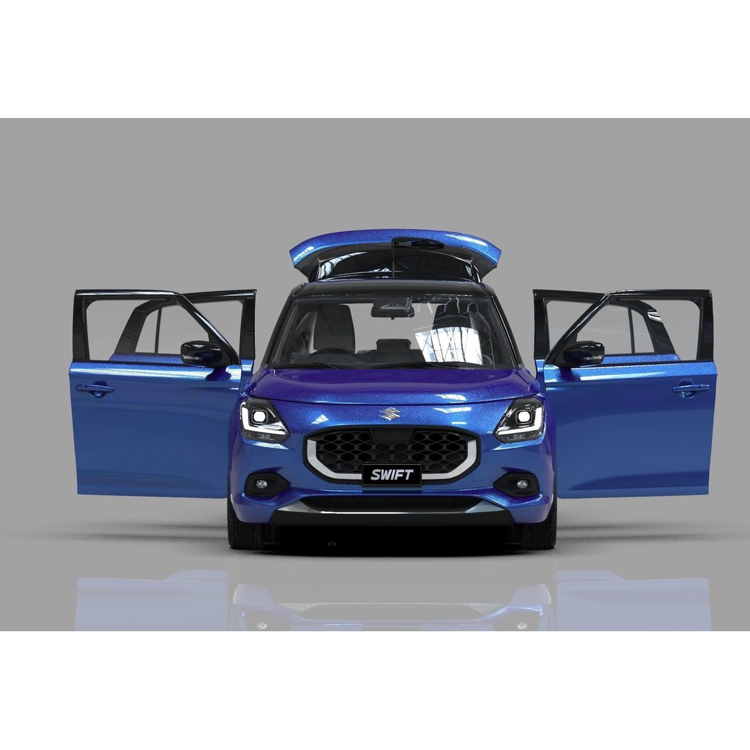 Suzuki Swift JP-SPEC 2024 3D Model – High Poly Interior, FBX, OBJ - View 17